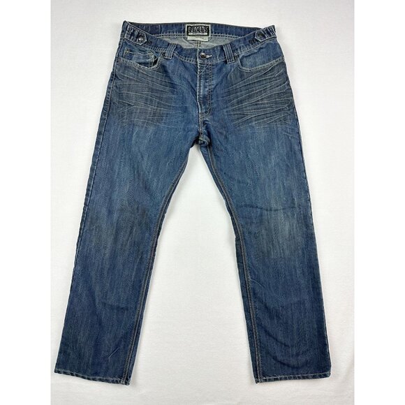 Levi's 514 Whiskers Flap Pocket Jeans Fit 34x29 Redline Blue‎ 2011, Tag 36x30 - Picture 1 of 16